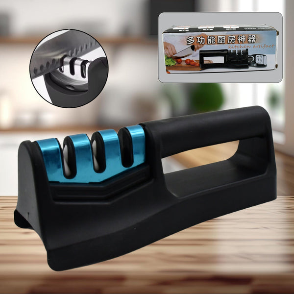 Knife Sharpener for Kitchen | Knife Sharpener Handheld Knives & Pocket Knife Sharpener | Knife Sharpener for Chefs & Serrated Knife (Chopper Not Included / 1 Pc)