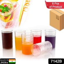 Transparent plastic drinking glasses