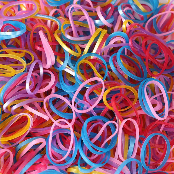 Multicolor rubber bands for office and home use