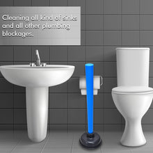 Plunger for removing toilet blockages, detailed view