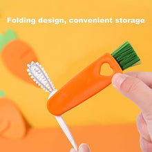 3 in 1 Multifunctional Cleaning Brush Mini Glass Cover Cleaning Brush Bottle Cleaning Brush Set Cup Cleaner Brush Bottle Cap Detail Brush for Bottle Cup Cover Lid Home Kitchen Washing Tool (1 Pc)