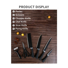 Stainless steel knife set with multi-functional tools