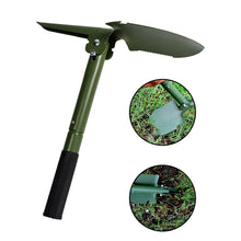 Portable mini shovel for camping and garden use, includes case