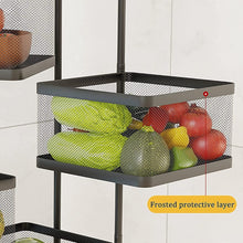 Metal High Quality Kitchen Trolley Kitchen Organizer Items and Kitchen Accessories Items for Kitchen Rack Square Design for Fruits & Vegetable Onion Storage Kitchen Trolley with Wheels (3 Layer)