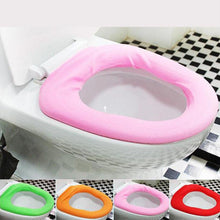 Bathroom Soft Thicker Warmer Stretchable Washable Cloth Toilet Seat Cover (1pc)