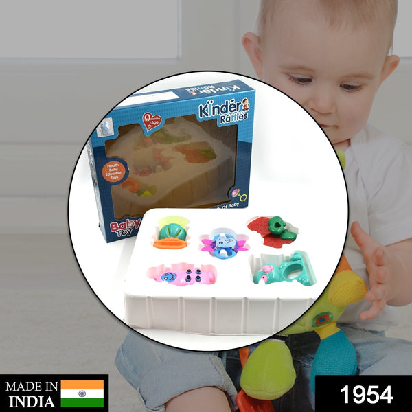 Colorful baby rattle with engaging design for infants' playtime and sensory development.