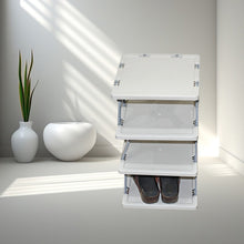 Foldable Shoe Rack (1 Pc, 4 Layers): Space-Saving, Entryway Storage