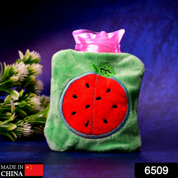 Watermelon small Hot Water Bag with Cover for Pain Relief, Neck, Shoulder Pain and Hand, Feet Warmer, Menstrual Cramps.