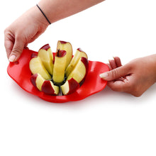 Apple cutter by Ganesh, plastic and stainless steel, colors may vary.