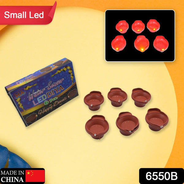 Water Sensor Diyas for Diwali Decoration | Diyas for Home Decoration| Diwali Decoration Items for Home Decor Diyas | Diwali LED Diyas Candle with Water Sensing Technology E-Diya (6Pc Set)