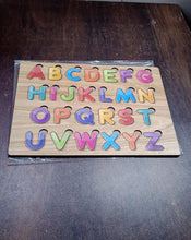 Wooden Puzzle Board ABC Letters Shapes Educational Learning Toys (1 Set)