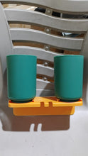 Multipurpose Wall Mount Toothbrush Holder Plastic Stand With 2 Cup  (1 Set)