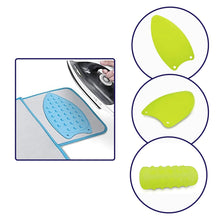 Silicon mat for heat resistance and safety during ironing.