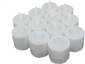 Festival LED tealight candles, white, 24 pcs for decoration