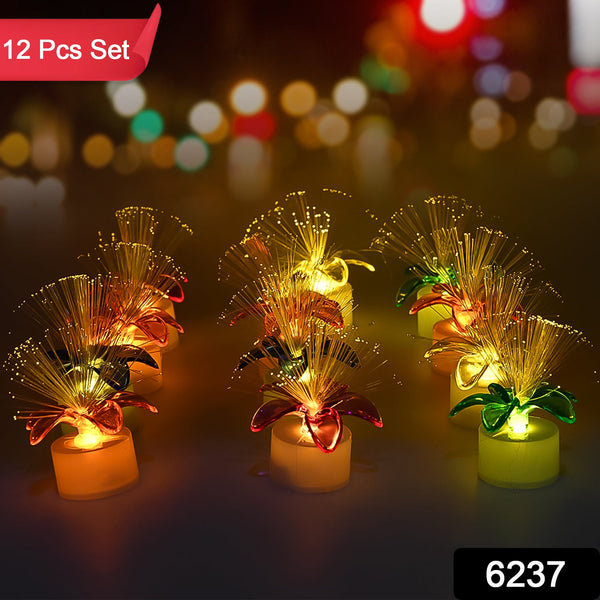 Fiber Optic Light, Mini Color Change LED Table Centerpieces, Light Up Candle - Pack of 12